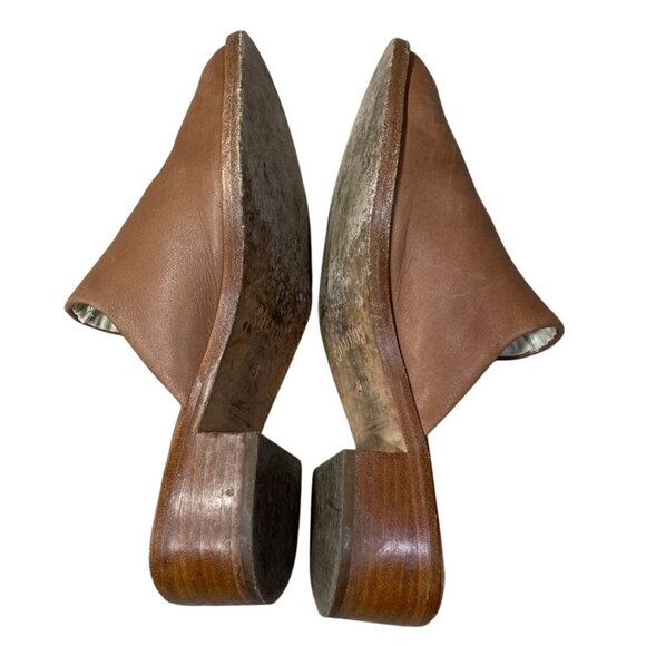 Soludos Venetian Mule Shoes Camel Brown Leather Size 6 Slip On - Picture 7 of 11